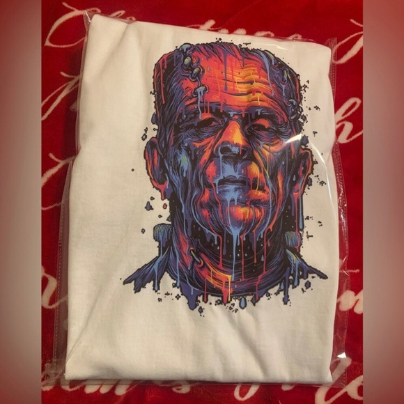 Custom Made Frankenstein White Tee - Picture 3 of 3